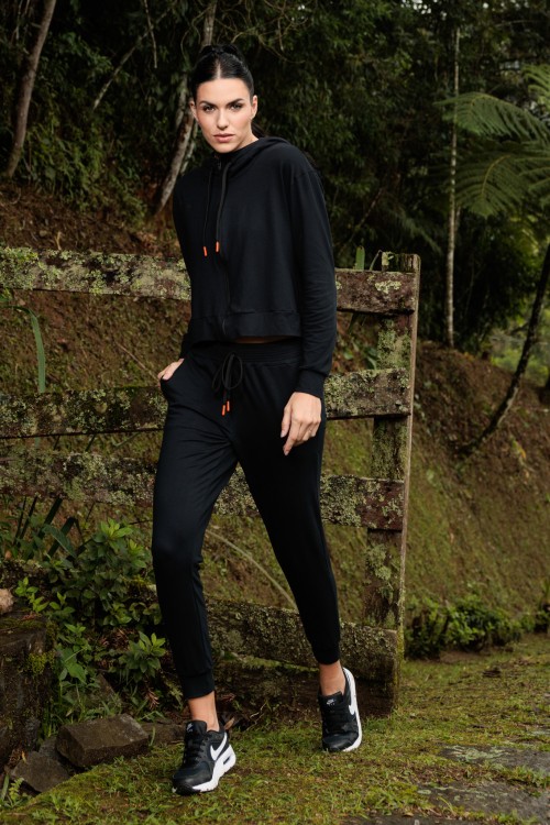 Calça Jogger Moletinho Preto
