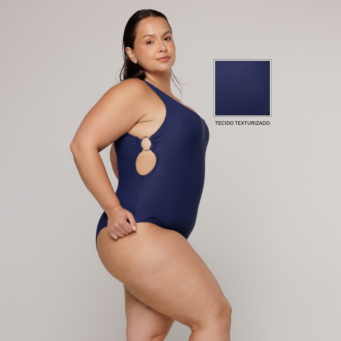 Body Maiô Argola Lateral Azul Marinho